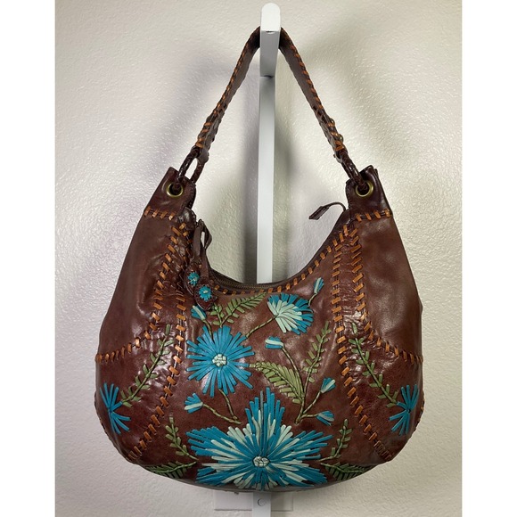Isabella Fiore Handbags - ISABELLA FIORE Embroidered Floral Angelina Handbag